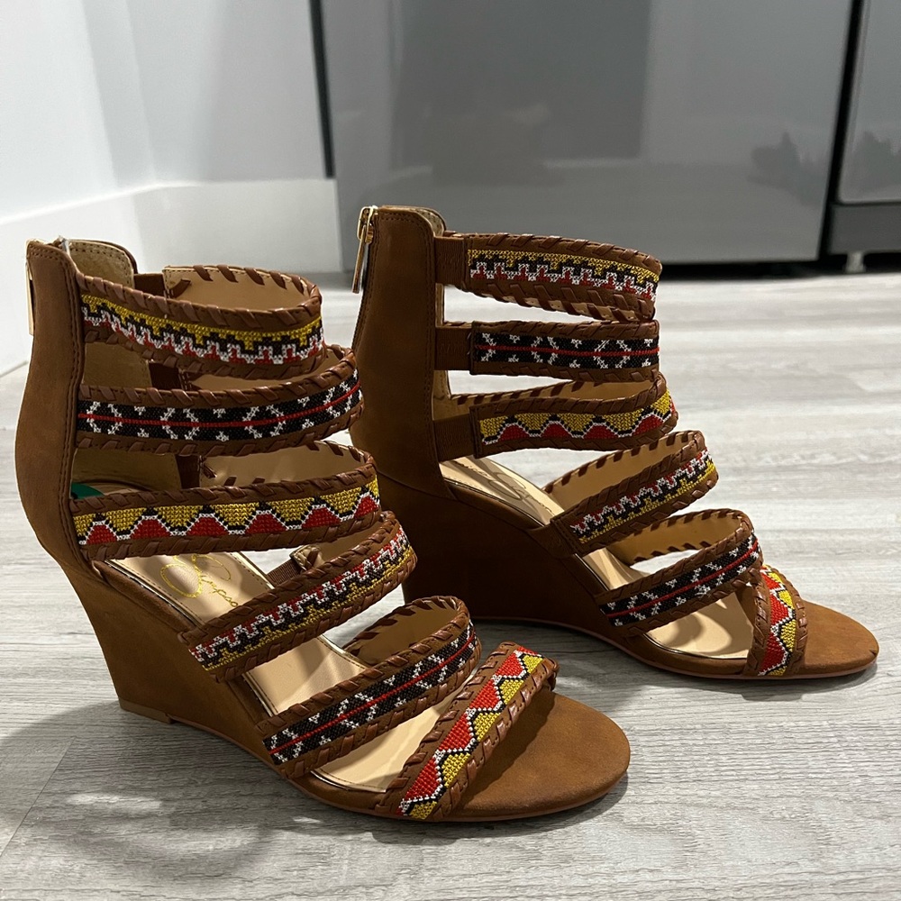 Jessica Simpson Boho Style Wedge Heels